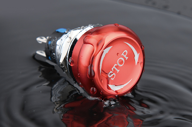 Botones pulsadores de parada de emergencia 