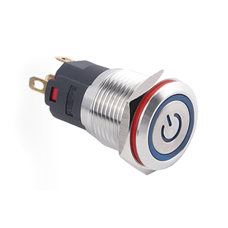 Interruptor de botón de acero inoxidable de 16 mm