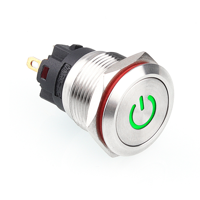 Interruptor de botón de metal de 19 mm, 7 pines / 5 pines