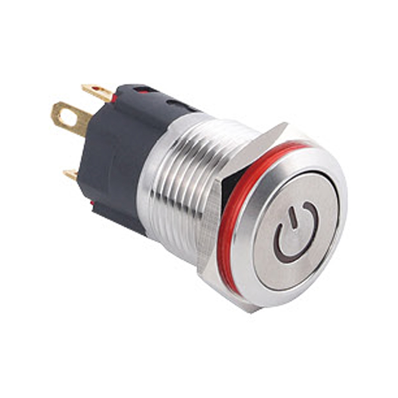 Interruptor de botón de acero inoxidable de 16 mm