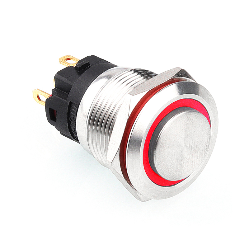 Interruptor de botón de metal de 19 mm, 7 pines / 5 pines