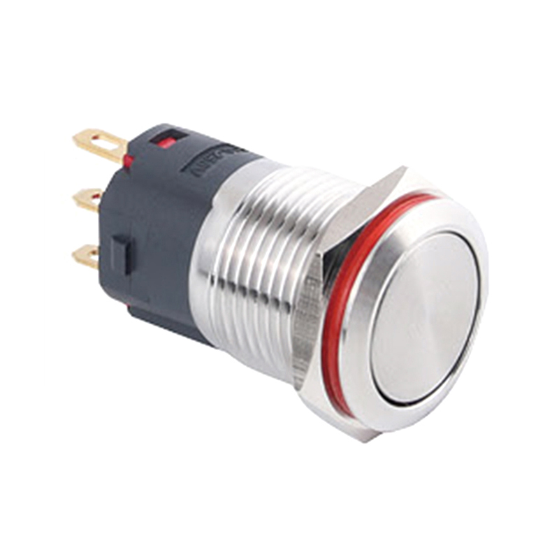 Interruptor de botón de acero inoxidable de 16 mm