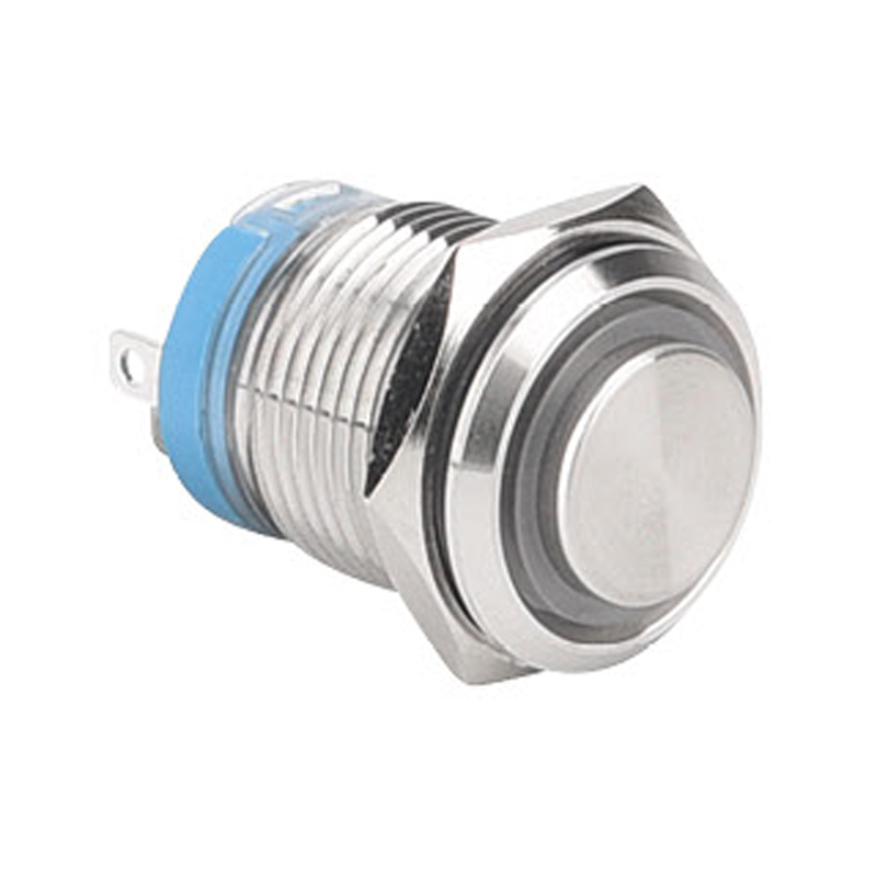 Interruptor de botón pulsador de metal económico de acero inoxidable LED de 16 mm