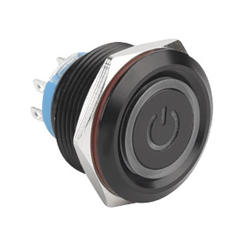 Interruptor de botón pulsador de metal económico de corriente grande de 22 mm