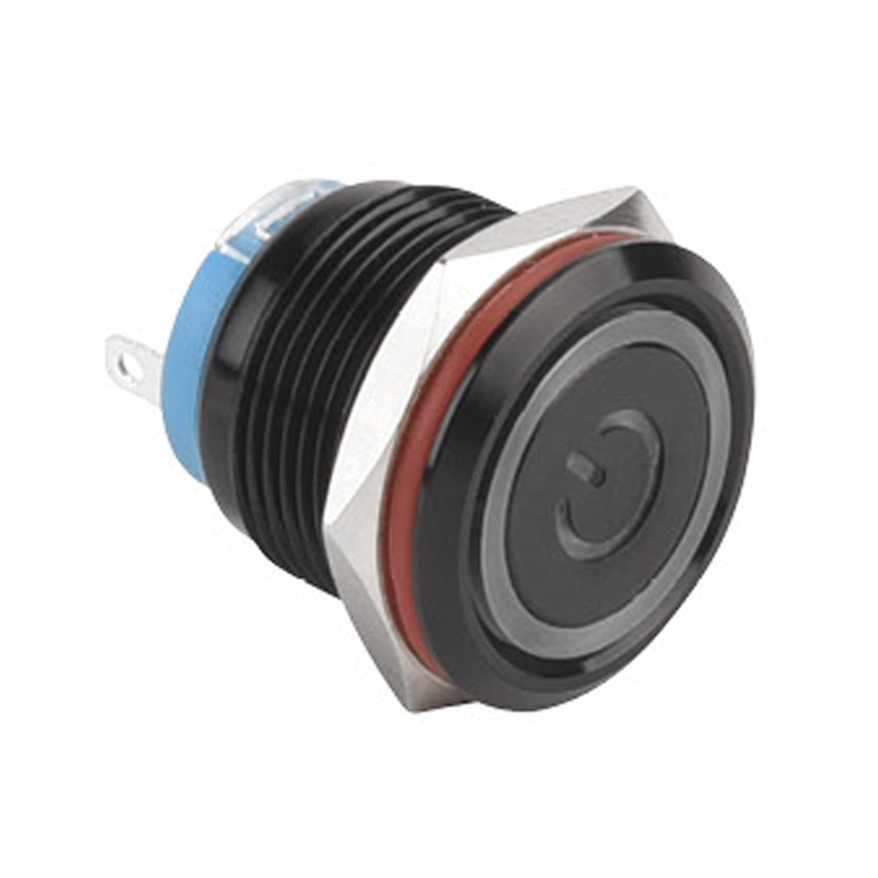 Interruptor de botón pulsador de metal tipo anillo de alta corriente de 19 mm