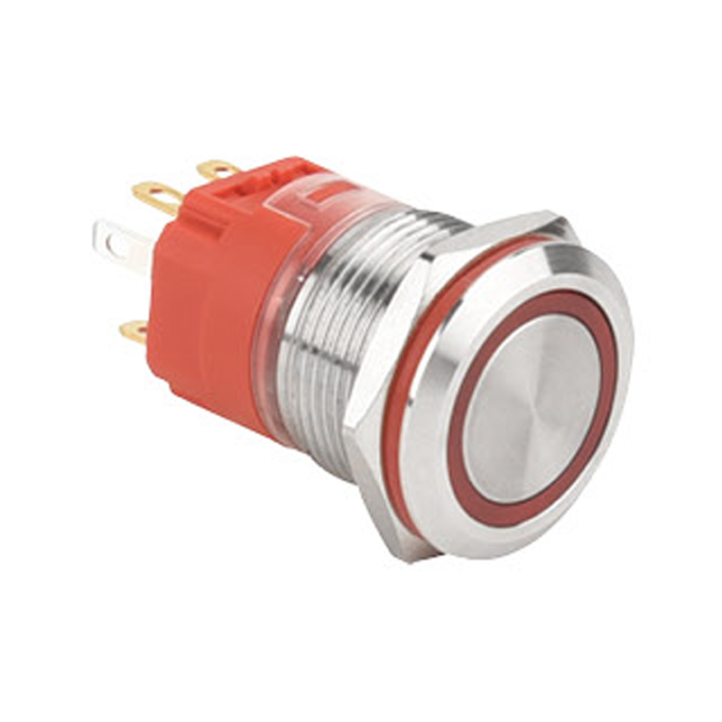 Interruptor de botón de metal impermeable de 19 mm 12/24/48/220 V