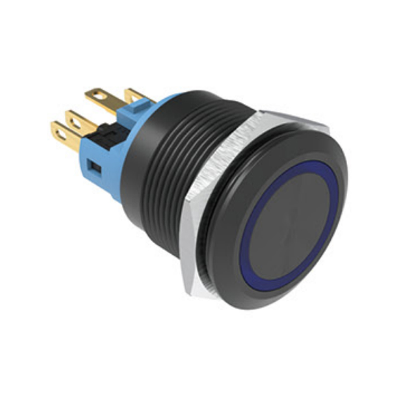 Interruptor de botón de acero inoxidable 2NO2NC de 22 mm