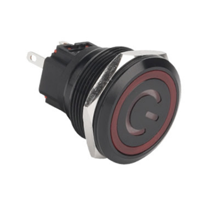 Interruptor de botón autoblocante 1NO1NC de 25 mm