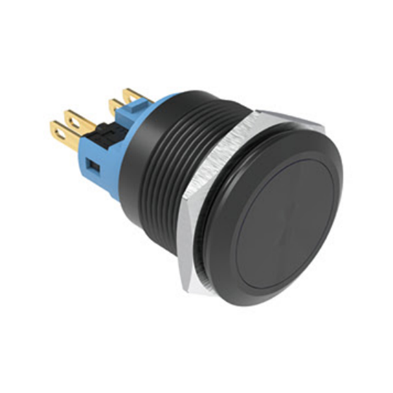 Interruptor de botón de acero inoxidable 2NO2NC de 22 mm