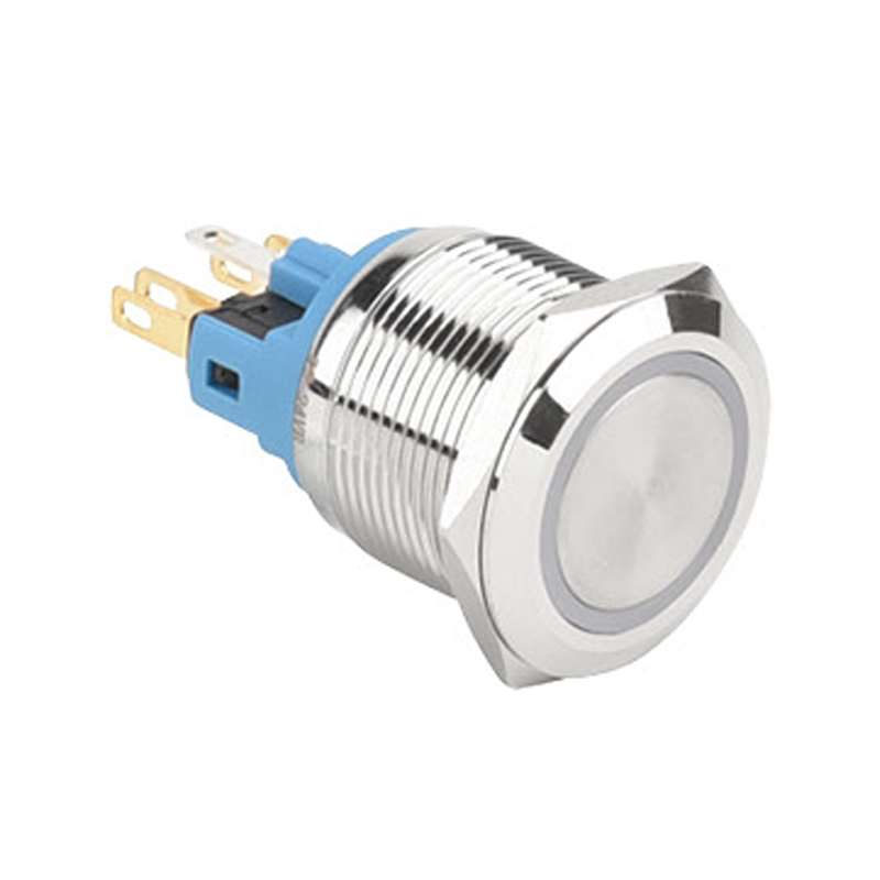 Interruptor de botón de acero inoxidable 2NO2NC de 22 mm