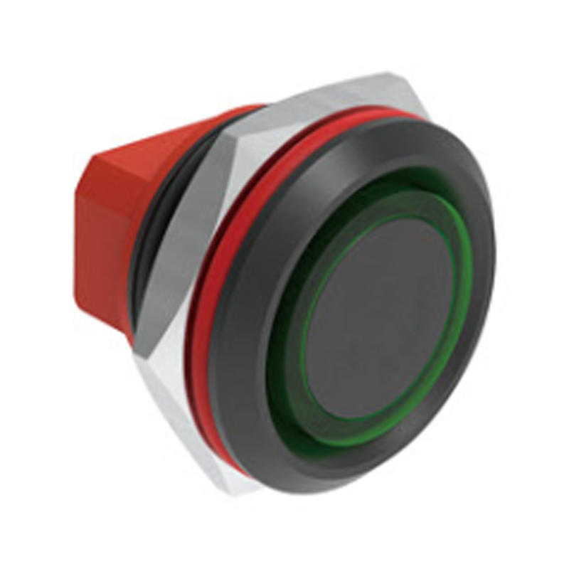 Interruptor de botón de metal momentáneo impermeable de carrera corta de 12 mm
