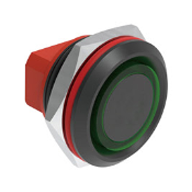 Interruptor de botón de metal de recorrido corto impermeable de 16 mm