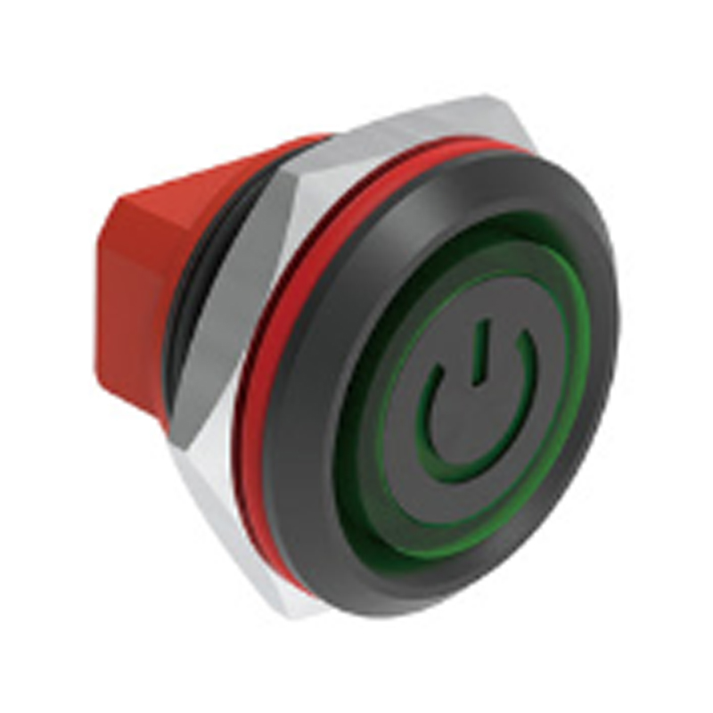 Interruptor de botón de metal de recorrido corto impermeable de 16 mm