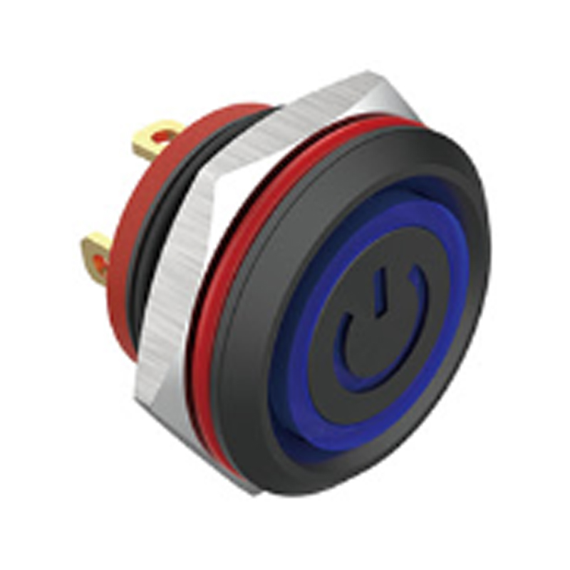 Interruptor de botón de metal de recorrido corto impermeable de 16 mm