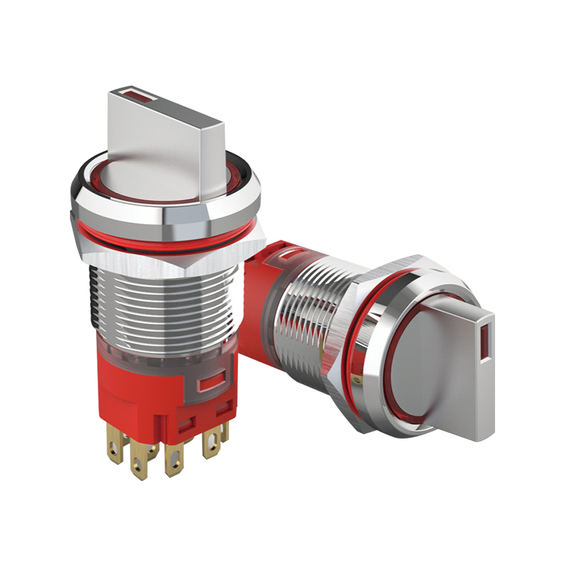 Pulsador giratorio de metal selector de 2-3 posiciones
