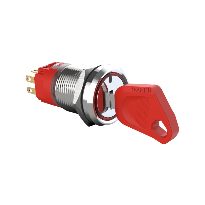 Interruptor de llave con perilla de metal de acero inoxidable con luz