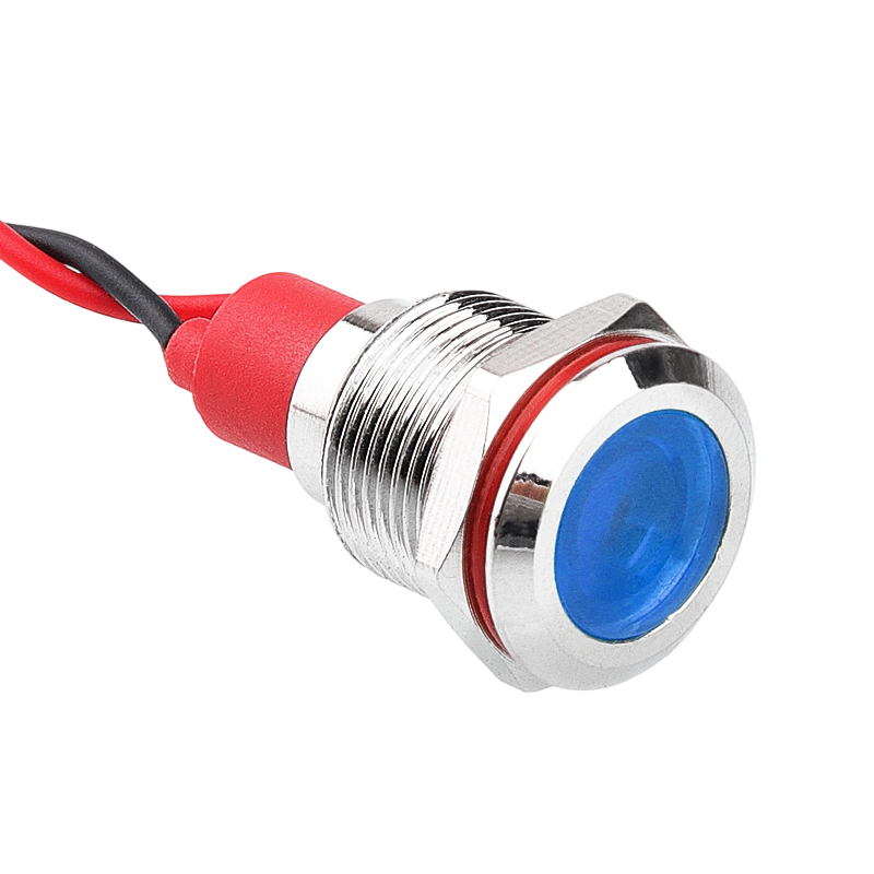 Luz indicadora eléctrica de metal LED de 12 mm
