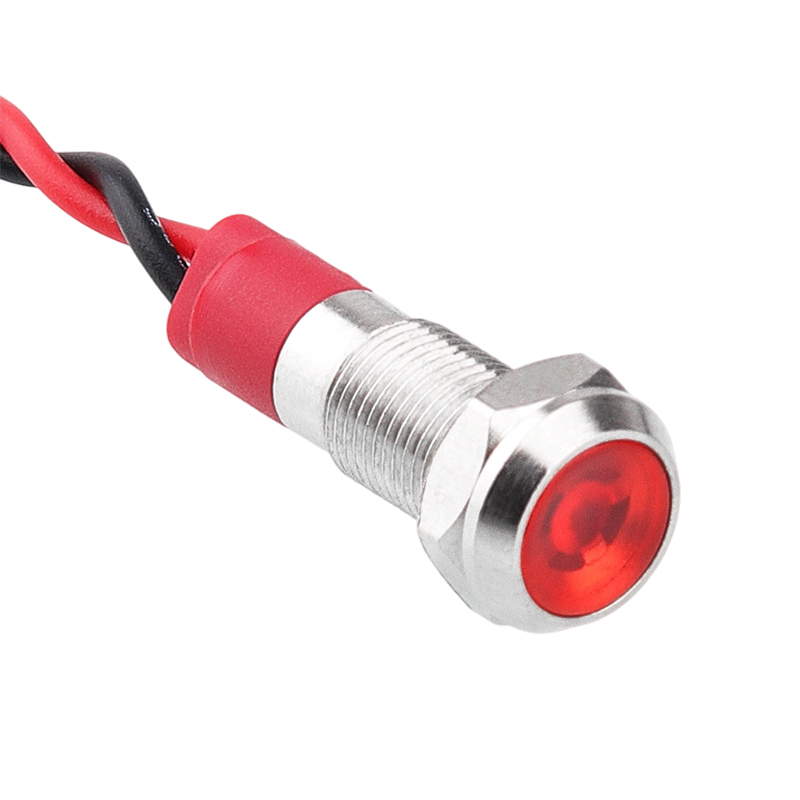 Luz indicadora de metal con señal de advertencia LED de 6 mm