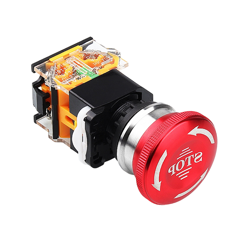 Interruptor de parada de emergencia de metal de alta corriente 8A 1NO1NC/2NO2NC