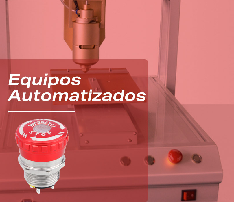 Botones pulsadores de parada de emergencia 